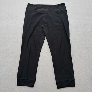 Nike Leggings Women's Large Black Dri-FIT Cropped Athletic Yoga Workout Training